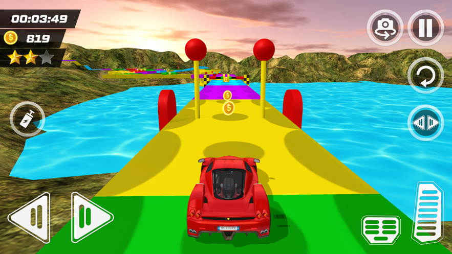 超级坡道车特技3D ios版